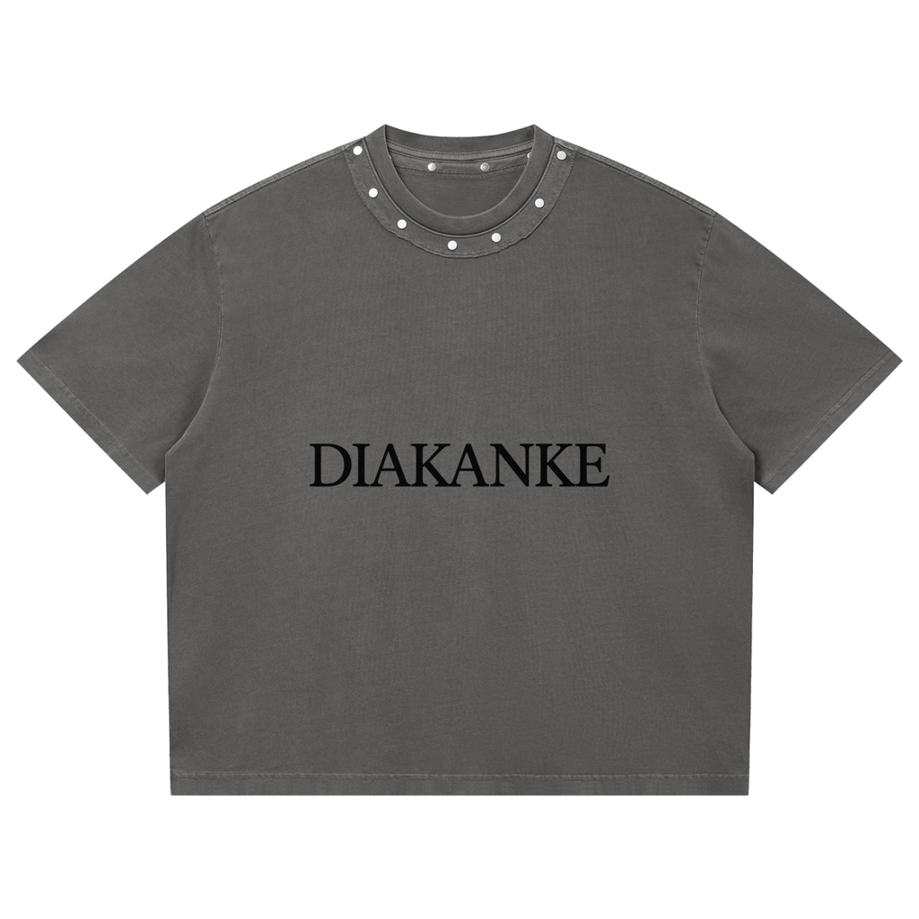 Diakanke Washed Boxy Studded T-Shirt