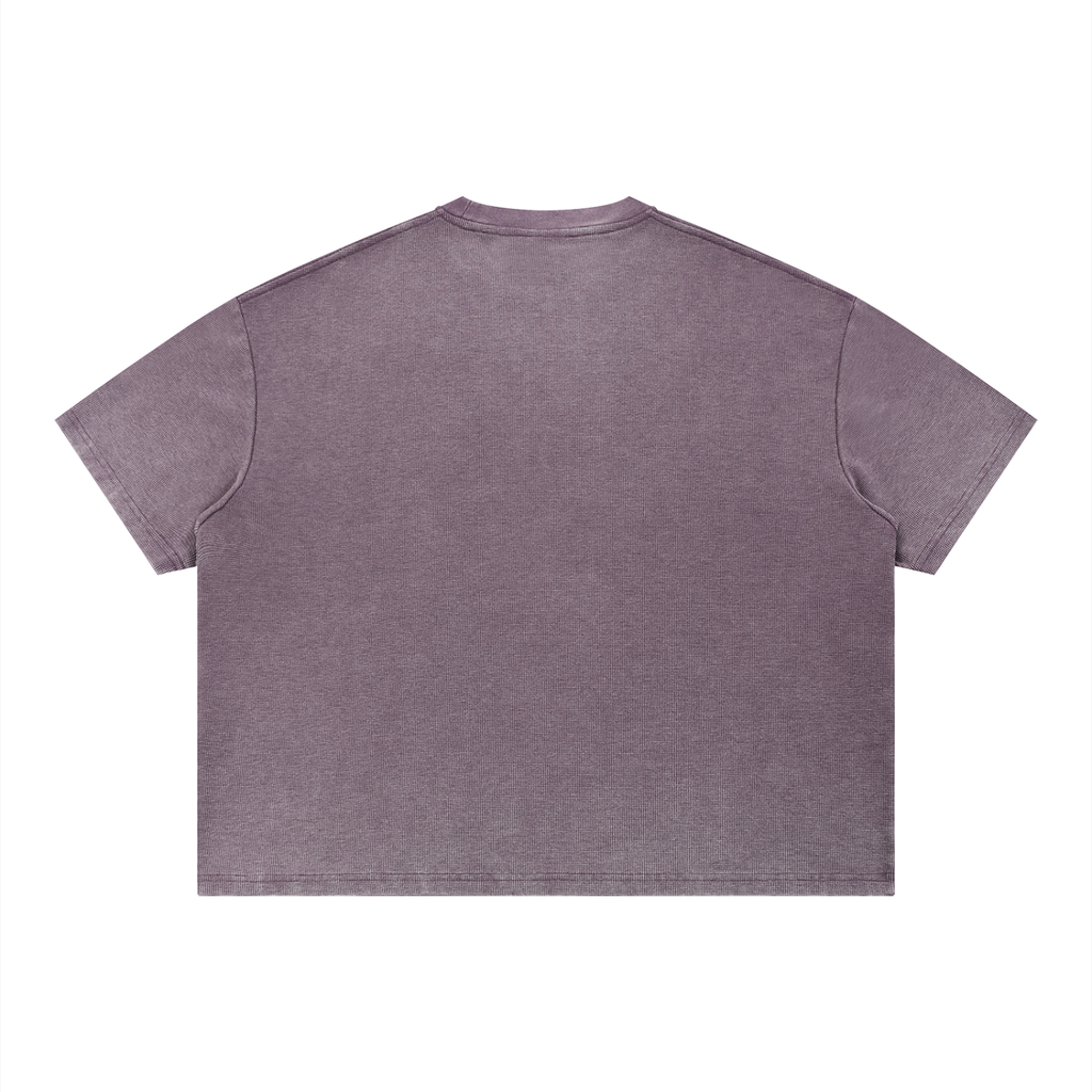 Diakanke Vintage Wash Sunfade Boxy Waffle T-Shirt