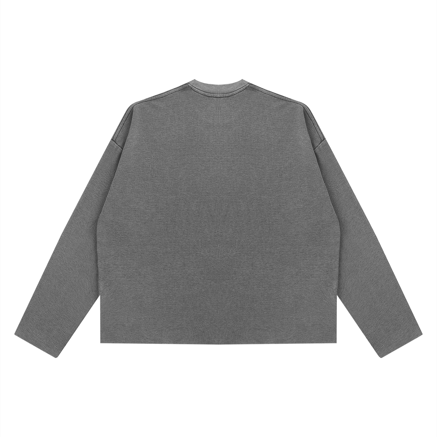 Diakanke Vintage Wash Boxy  Waffle Raw Edge T-Shirt