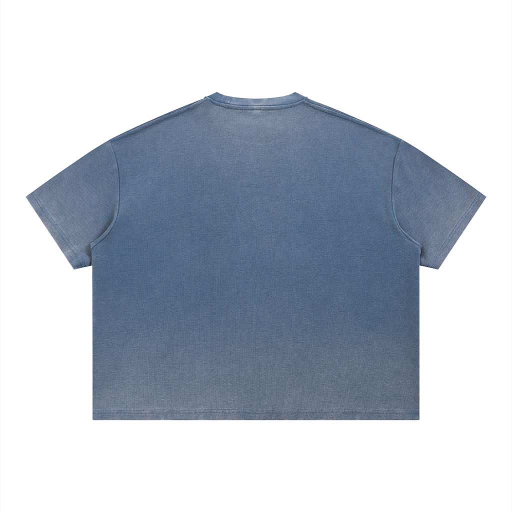 Diakanke Vintage Wash Sunfade Boxy Waffle T-Shirt