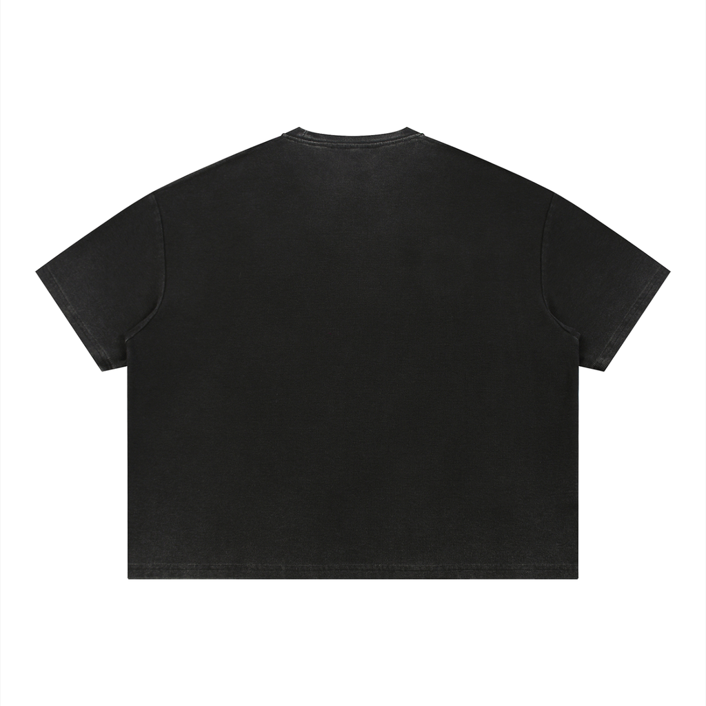 Diakanke Vintage Wash Sunfade Boxy Waffle T-Shirt