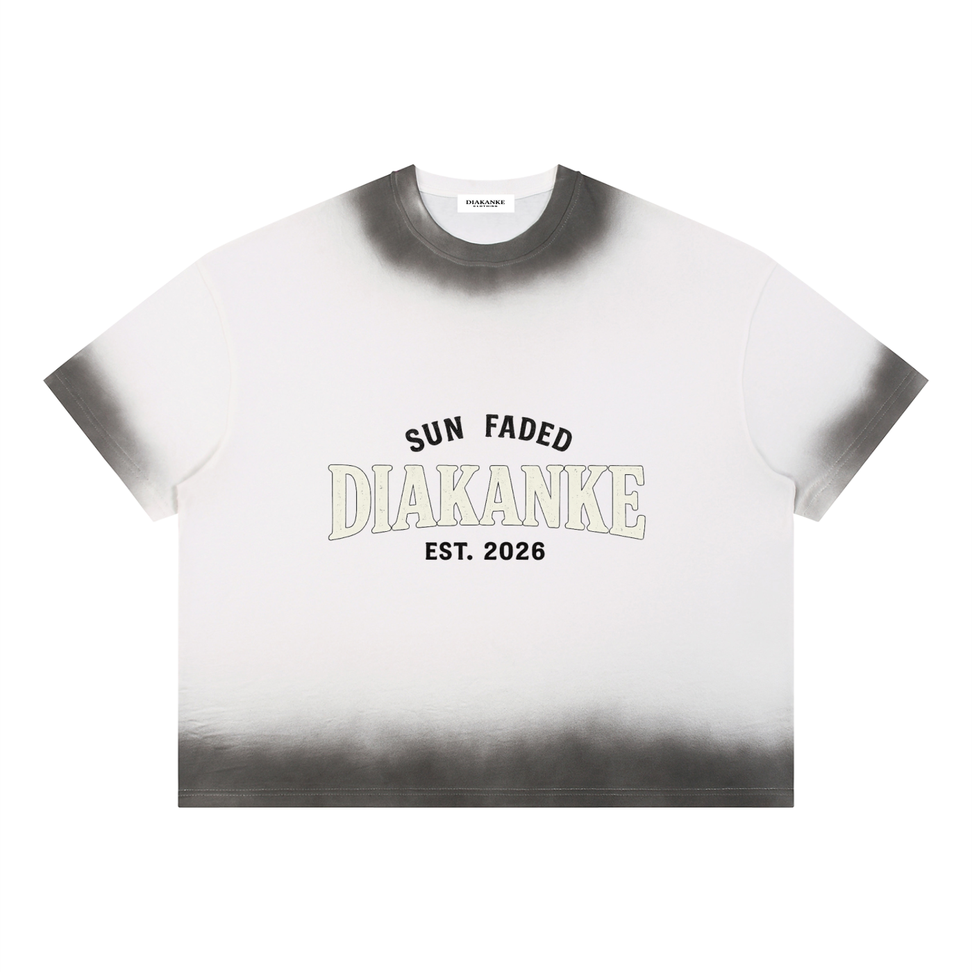 Diakanke Boxy Sunfade Vintage Wash T-Shirt