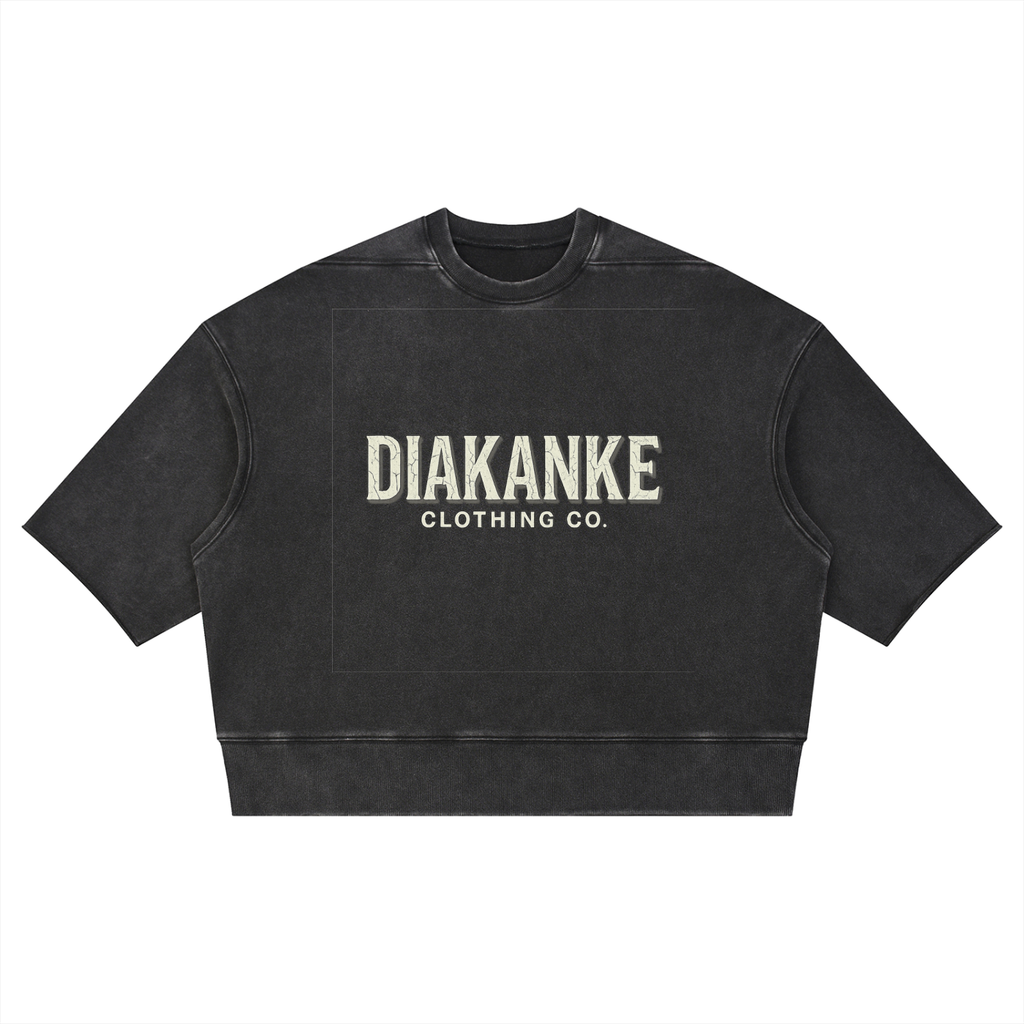 Diakanke Mineral Wash Boxy Raw Edge T-Shirt