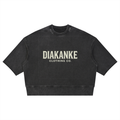 Diakanke Mineral Wash Boxy Raw Edge T-Shirt
