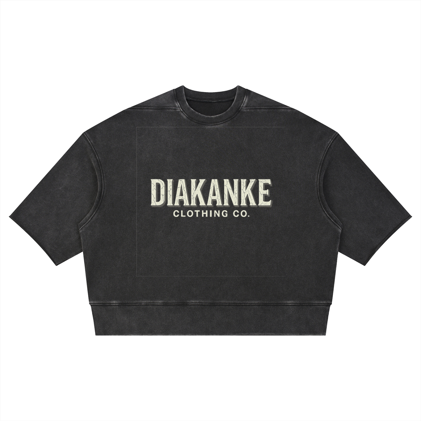 Diakanke Mineral Wash Boxy Raw Edge T-Shirt