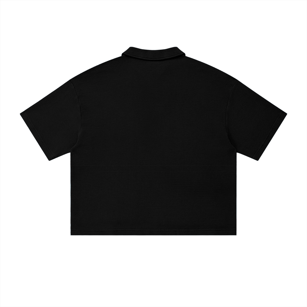 Diakanke Waffle Boxy Polo Shirt