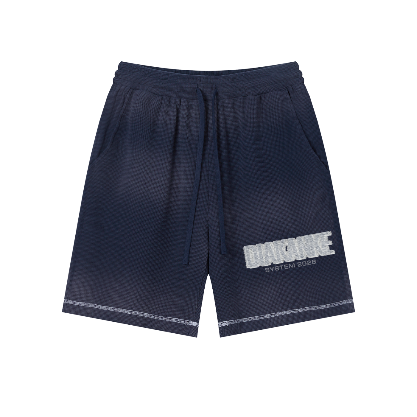 Diakanke Sunfade Waffle Raw Hem Shorts