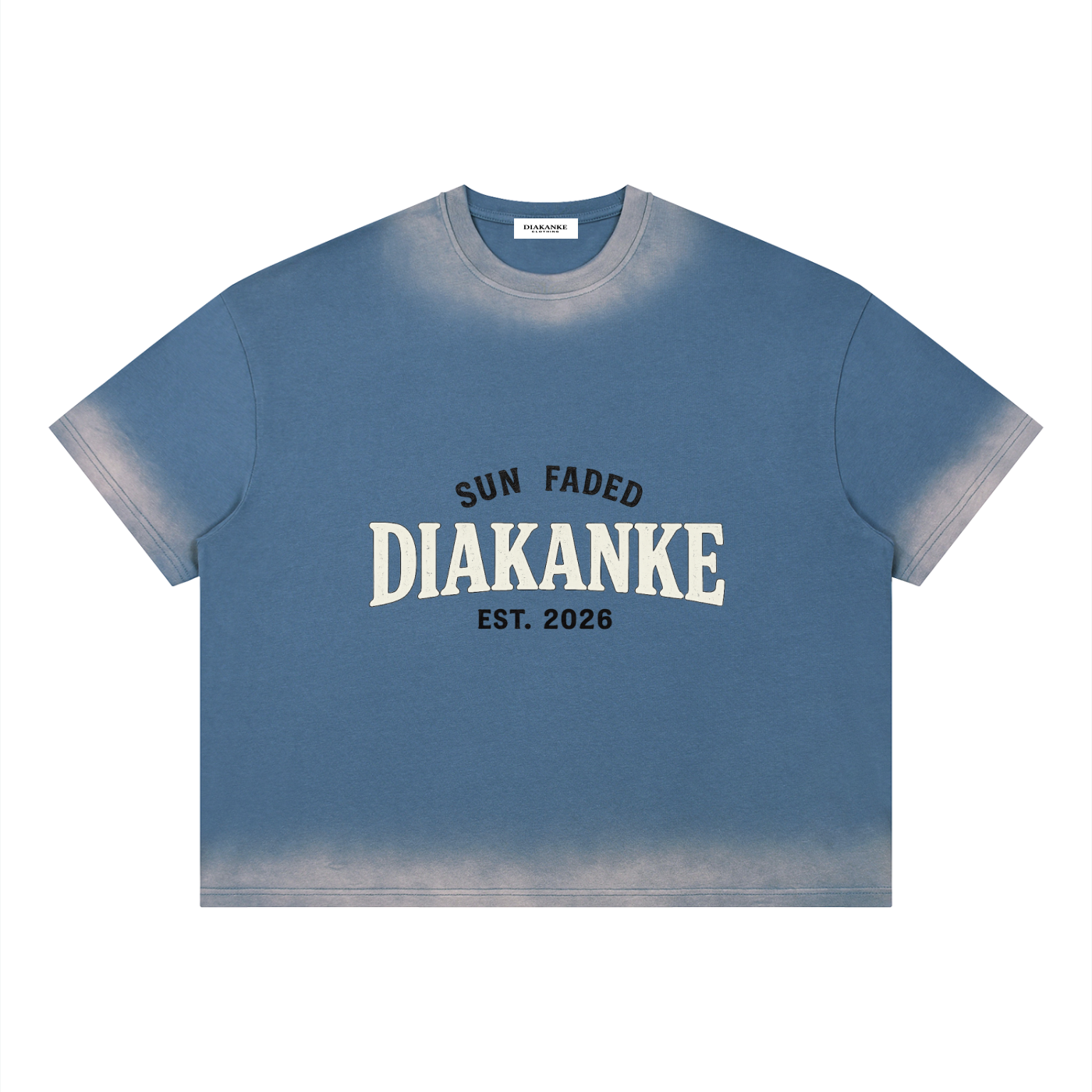Diakanke Boxy Sunfade Vintage Wash T-Shirt