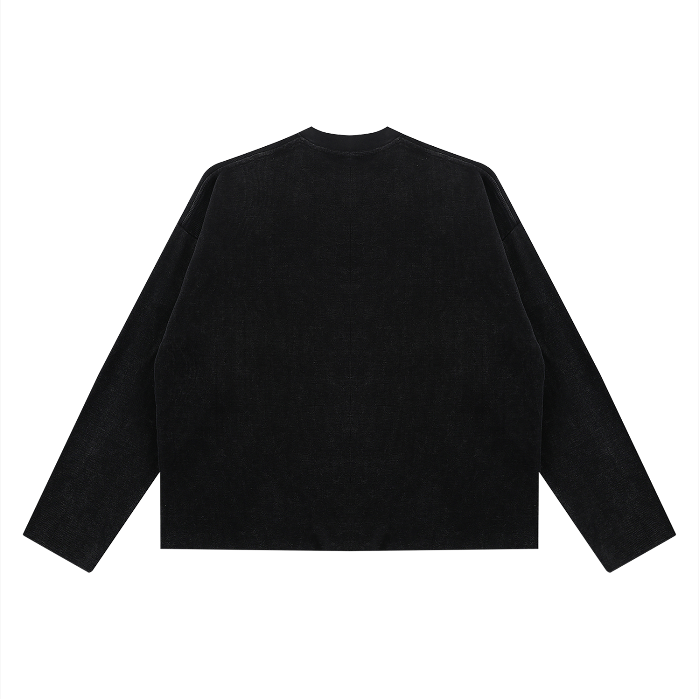 Diakanke Vintage Wash Boxy  Waffle Raw Edge T-Shirt