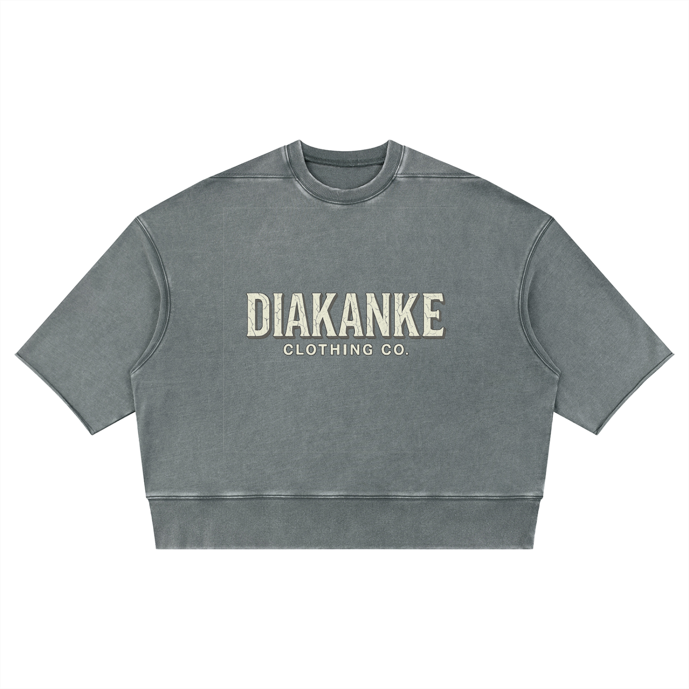 Diakanke Mineral Wash Boxy Raw Edge T-Shirt