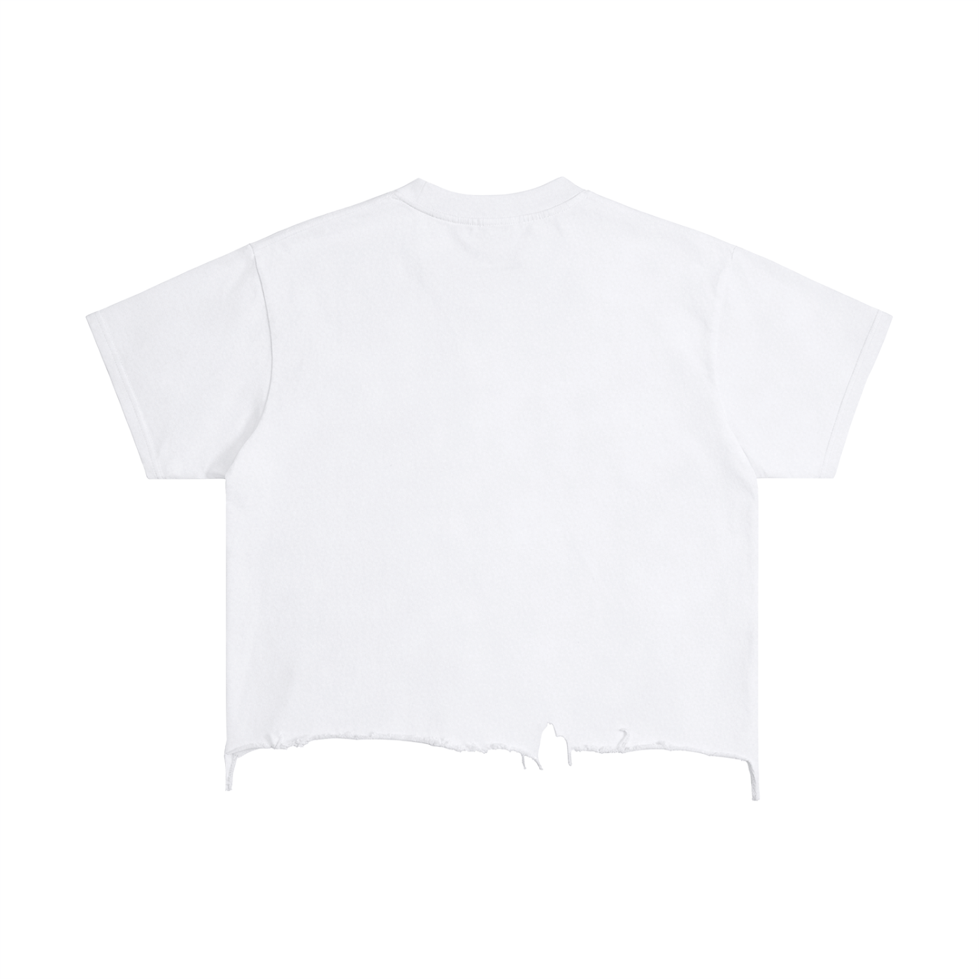 Diakanke Vintage Wash Boxy Distressed Hem T-Shirt