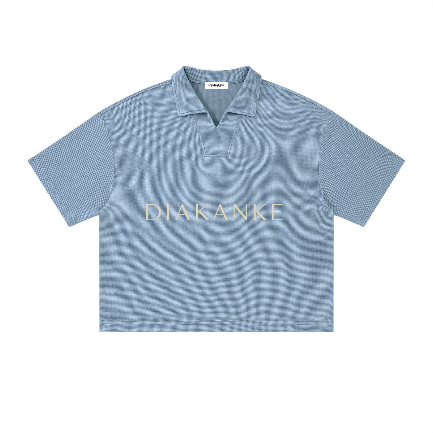 Diakanke Waffle Boxy Polo Shirt