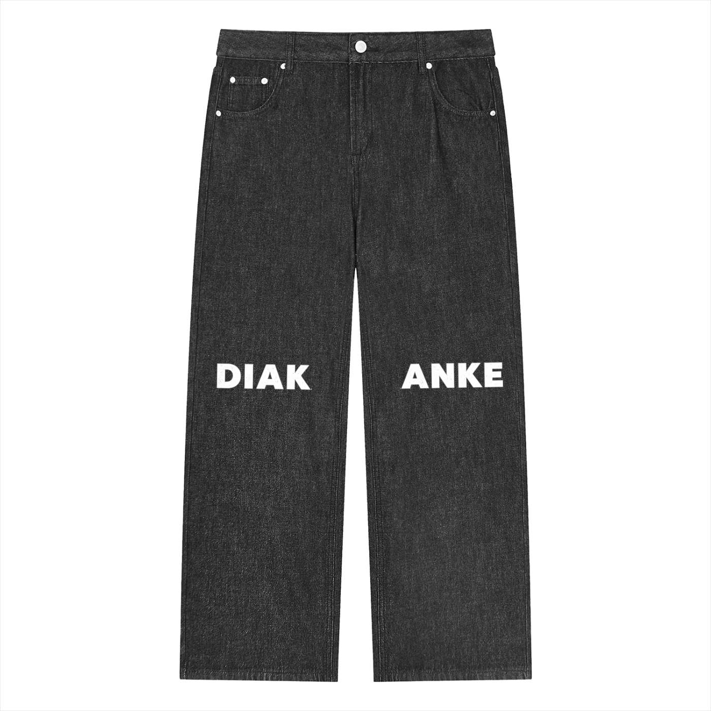 Diakanke Vintage Wash Straight Leg Jeans