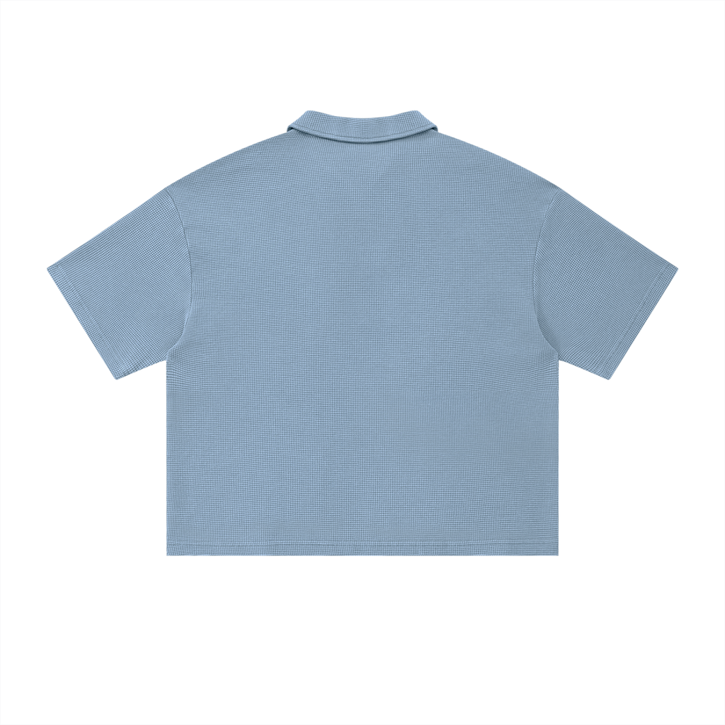 Diakanke Waffle Boxy Polo Shirt