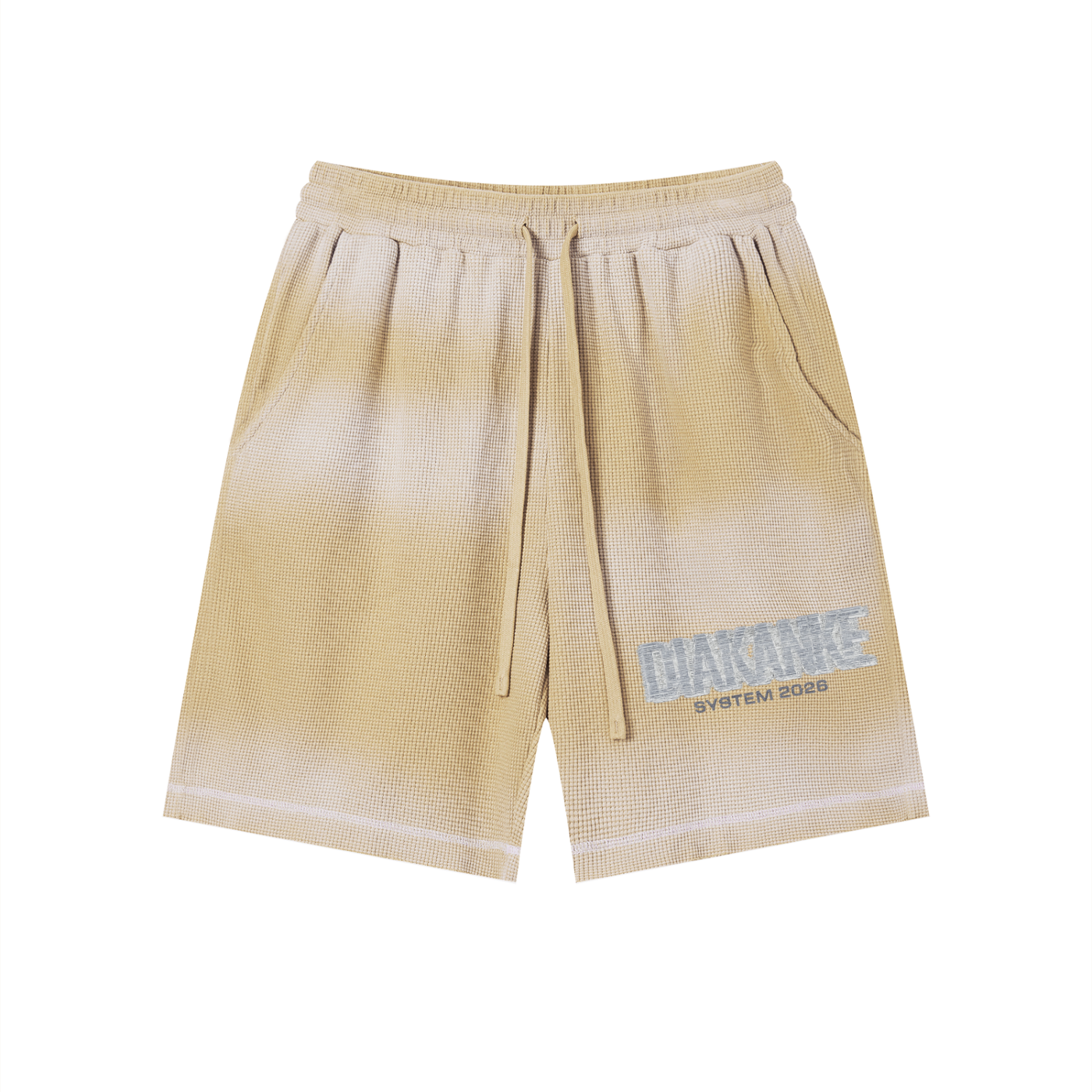 Diakanke Sunfade Waffle Raw Hem Shorts