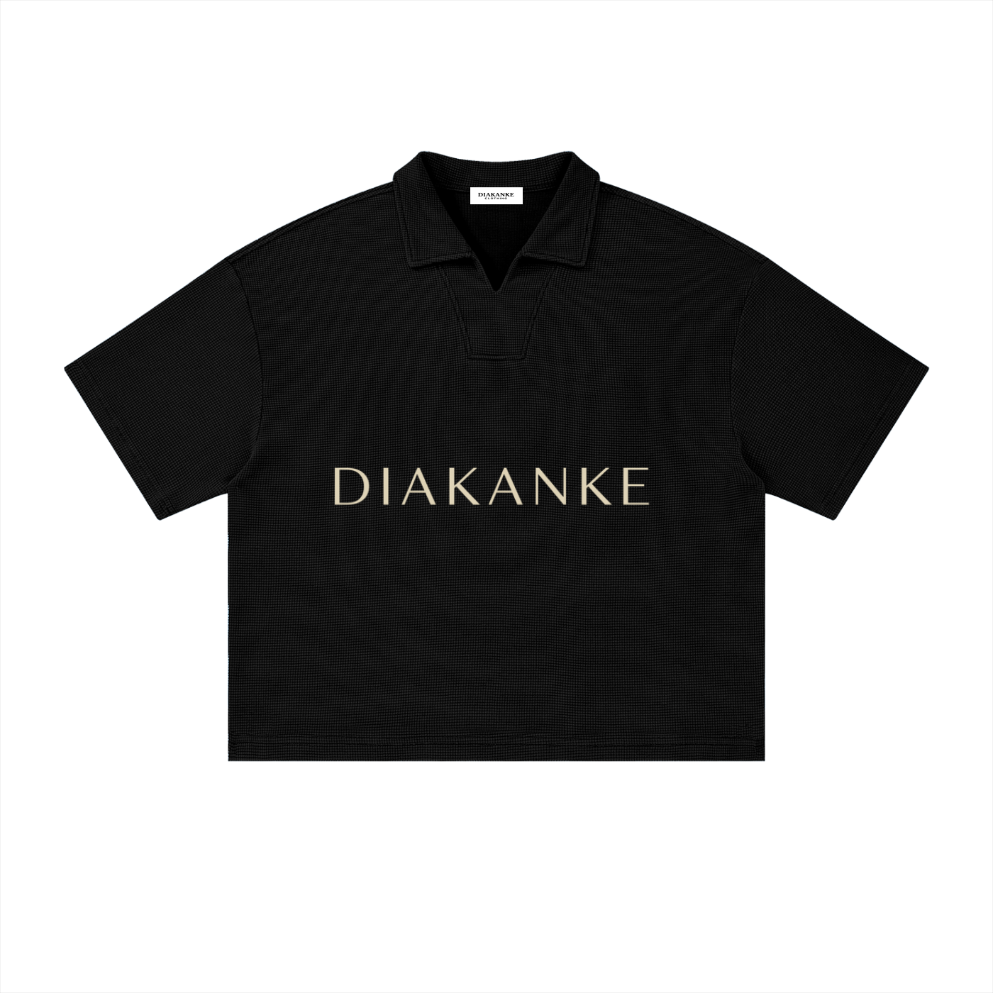 Diakanke Waffle Boxy Polo Shirt