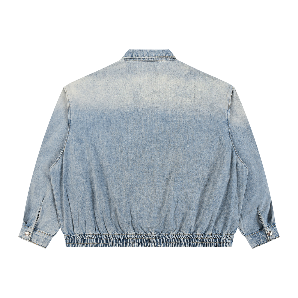 Diakanke Vintage Wash Full-Zip Denim Jacket