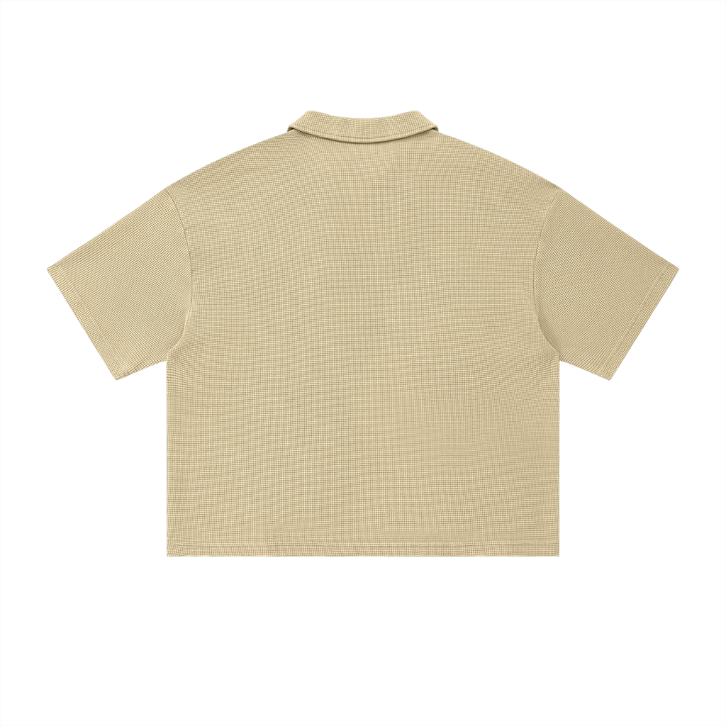 Diakanke Waffle Boxy Polo Shirt