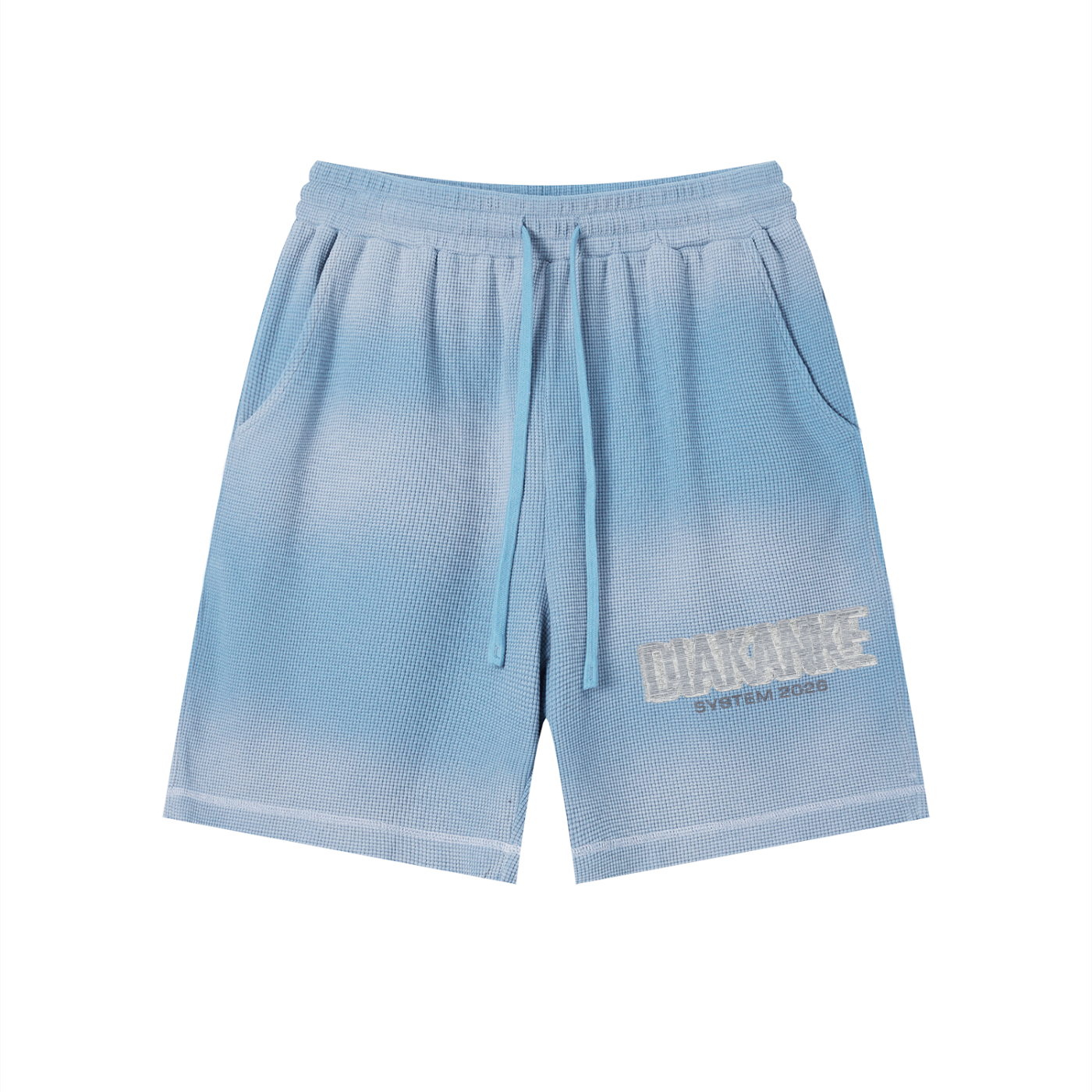 Diakanke Sunfade Waffle Raw Hem Shorts