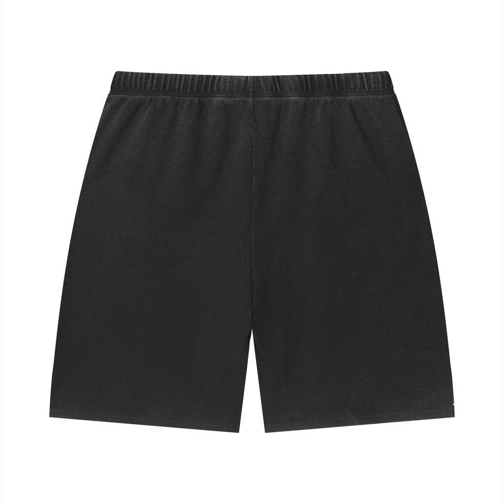 Diakanke Vintage Wash Sunfade Waffle Raw Hem Shorts
