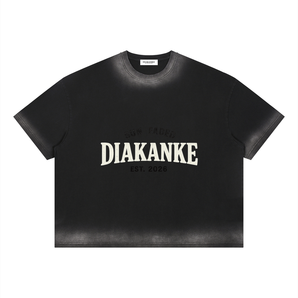 Diakanke Boxy Sunfade Vintage Wash T-Shirt