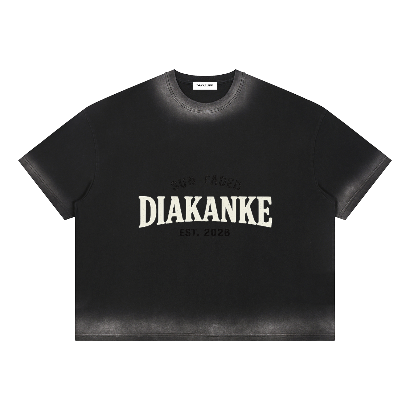 Diakanke Boxy Sunfade Vintage Wash T-Shirt