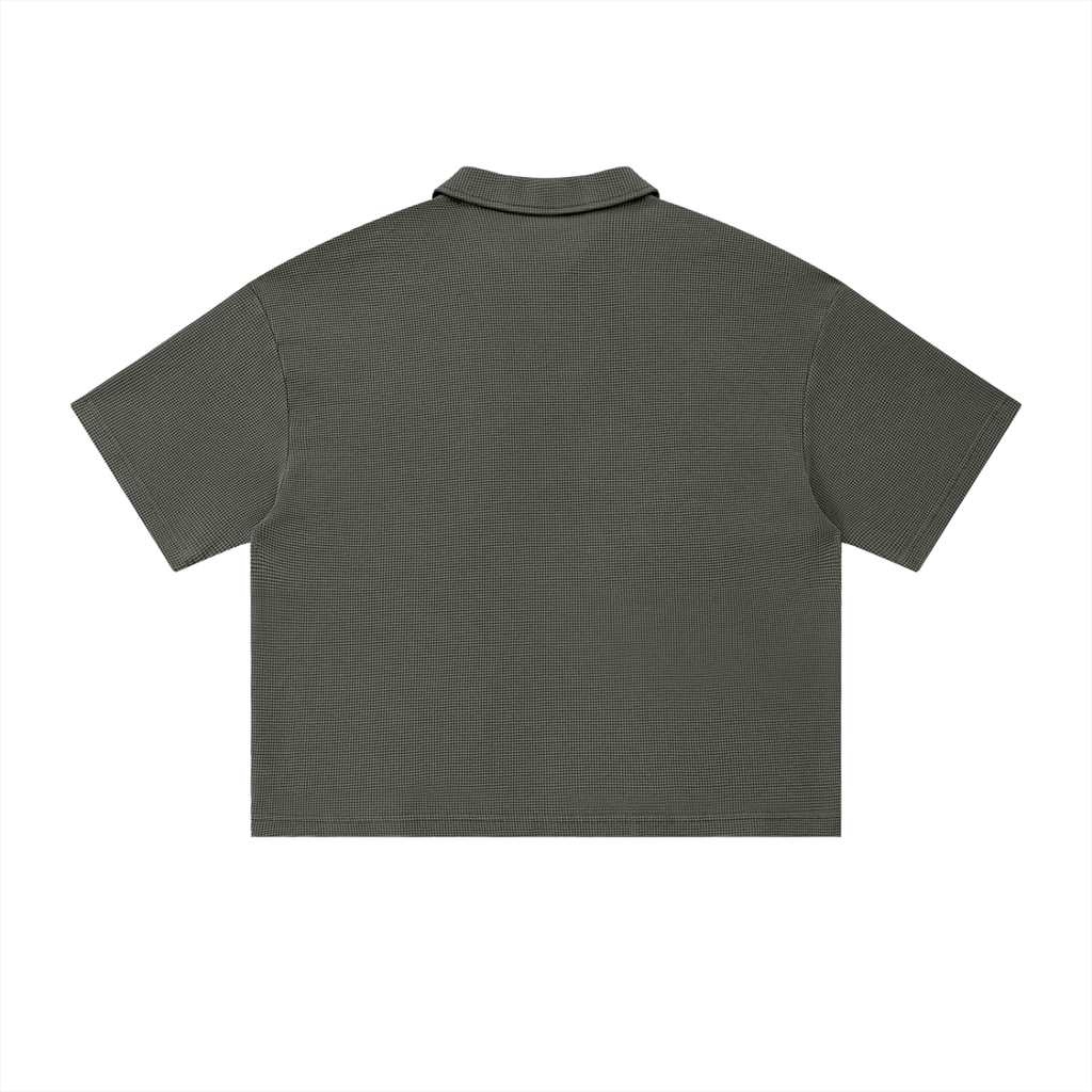 Diakanke Waffle Boxy Polo Shirt