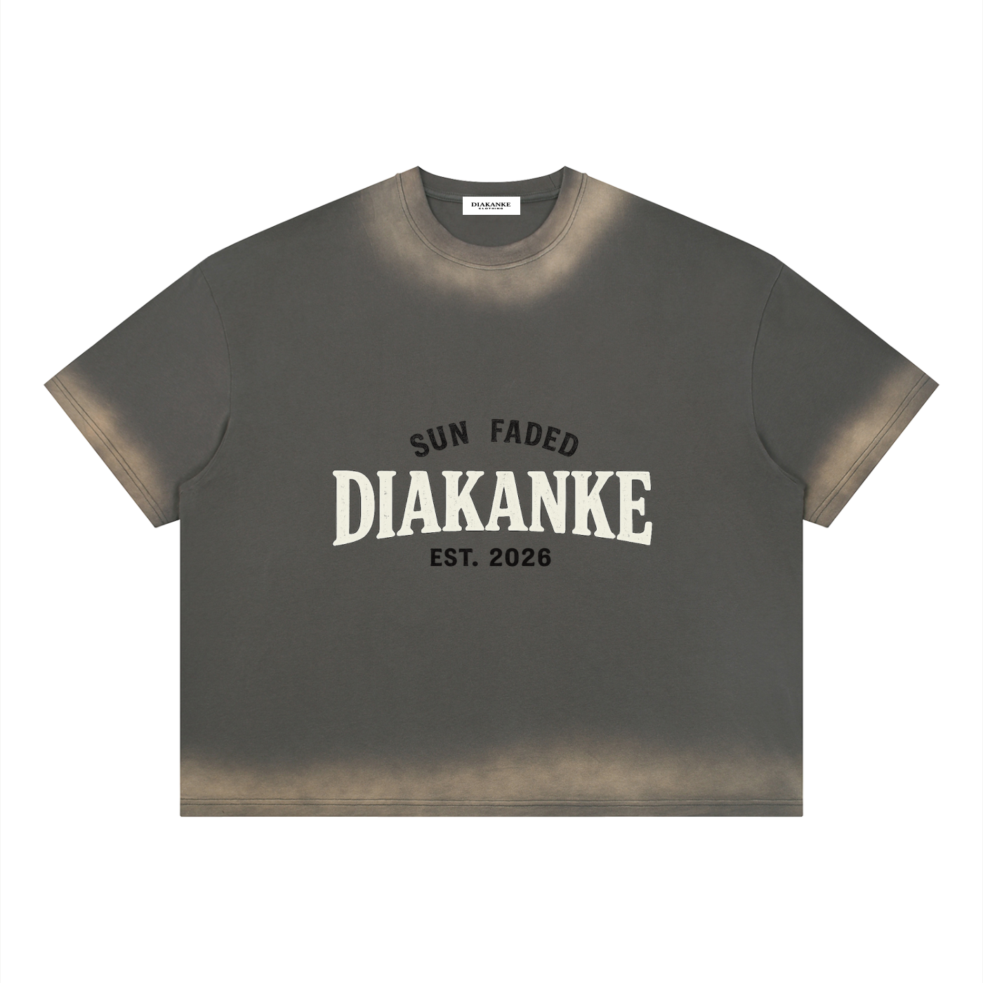 Diakanke Boxy Sunfade Vintage Wash T-Shirt