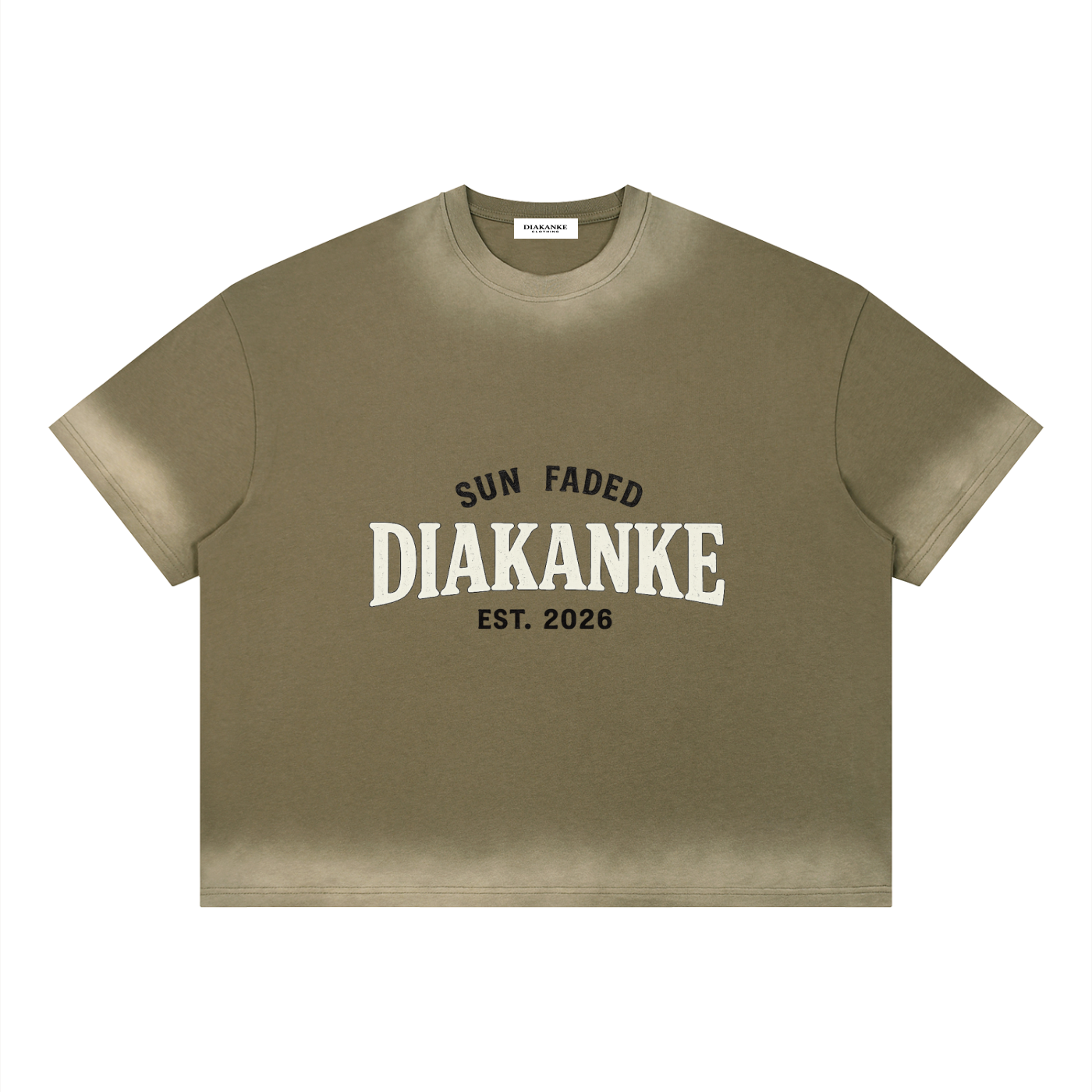 Diakanke Boxy Sunfade Vintage Wash T-Shirt